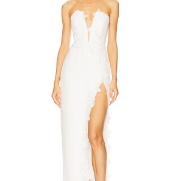 SAU LEE Florence Dress in White - Picture 16 of 16